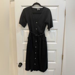 ASOS maternity dress. Loved this! Mid-length. Has a wrap to go over your bump!